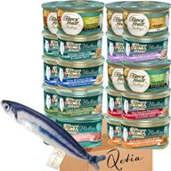 qetia sardine cat toy with catnip and fancy feast medleys: variety pack of 10 flavors, 3 oz cans – 20 cans in total! logo