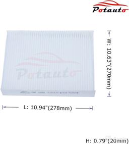 img 3 attached to POTAUTO MAP 1022W (CF11173): High Performance Car Cabin Air Filter Replacement for Nissan Altima Maxima Murano Quest - Ultimate Air Filtration Solution