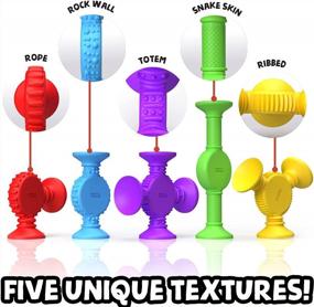 img 1 attached to 10-Piece BUNMO Textured Suction Bath Toys: Mold-Free, Stimulating, And Addictive Sensory Toys For Babies And Toddlers - Perfect Easter Basket Stuffers And Gifts