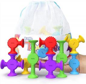 img 4 attached to Текстурированные игрушки для ванночек BUNMO из 10 предметов: стимулирующие и вызывающие привыкание сенсорные игрушки без плесени для младенцев и малышей - идеальные пасхальные игрушки и подарки