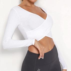 img 3 attached to Stay Stylish And Comfy In FITTIN Long Sleeve Workout Crop Tops For Women: The Perfect Gym And Yoga Essential!