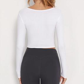 img 2 attached to Stay Stylish And Comfy In FITTIN Long Sleeve Workout Crop Tops For Women: The Perfect Gym And Yoga Essential!