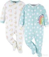 adorable and comfortable: gerber baby girls' 2-pack sleep 'n play for restful nights logo