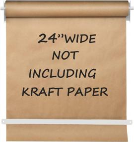 img 4 attached to Fitous 24" Kraft Paper Roll Holder Dispenser & Cutter Wall Mounted To Do Lists, DIY Drawing, Taking Note, Artwork, Daily Special - White