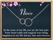 rose gold filled infinity double circles necklace for niece - birthday gift women girls logo