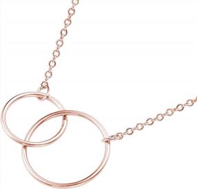 img 1 attached to Rose Gold Filled Infinity Double Circles Necklace For Niece - Birthday Gift Women Girls