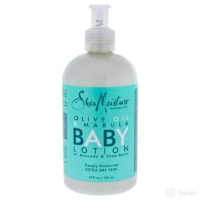 img 4 attached to SheaMoisture Olive & Marula Baby Head-To-Toe Lotion: Nourishing Care for Your Baby's Skin, 13 Fl Oz