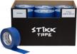 2" x 60yd stikk blue painters tape multi surface crepe paper 14 day easy removal trim edge finishing 24 roll case - 48mm (1.88") logo