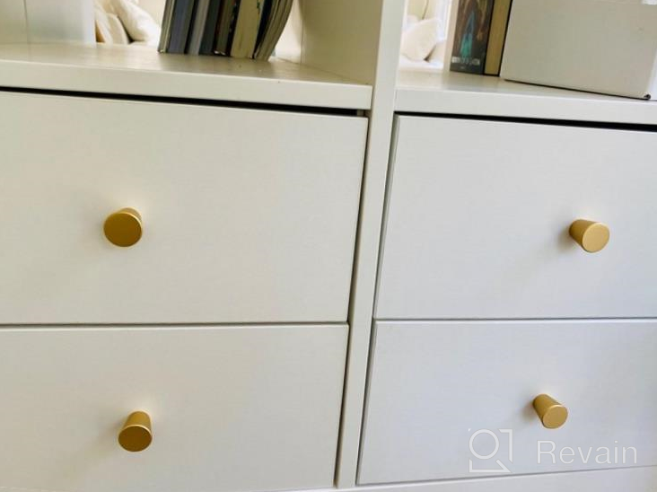 img 1 attached to Revamp Your Kitchen With LONTAN'S 15-Pack Brushed Brass Cabinet Knobs: Modern Gold Hardware For Cupboards And Drawers review by Kent Kings