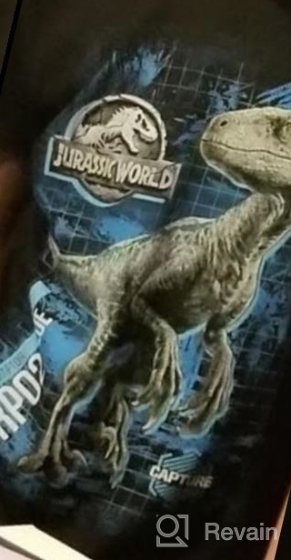 img 1 attached to Blue Raptor Grid Short Sleeve 🦖 T-Shirt for boys from Jurassic World 2 review by Tyler Bonnell