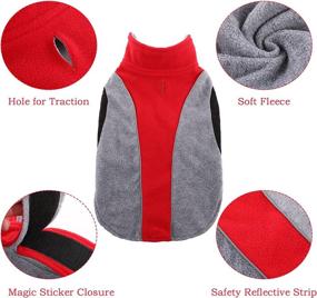 img 3 attached to 🐶 Lelepet Fleece Dog Jacket: Reversible Warm Coat with Safety Features, Ideal for Cold Weather - Available in XS-3XL