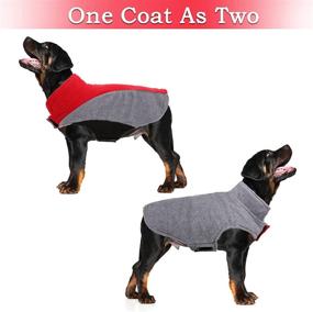 img 2 attached to 🐶 Lelepet Fleece Dog Jacket: Reversible Warm Coat with Safety Features, Ideal for Cold Weather - Available in XS-3XL