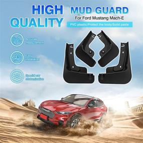 img 2 attached to 🚗 Autorder Custom Fit Mud Flaps for Ford Mustang Mach E 2021-2022 - Splash Guards 4Pcs Set - Mach-E Accessories Front and Rear Mud Guards