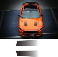 🐎 ebony hood stripe decal sticker for ford mustang 2018-2022 - meeaotumo accessories логотип