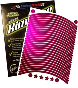 img 2 attached to 🔥 customTAYLOR33: Hot Pink Reflective Safety Rim Tapes for All Vehicles (Special Edition, High Intensity Grade - Copyrighted) - Choose Your Rim Size (20 inches) | Ideal for Bicycles/E-Bikes