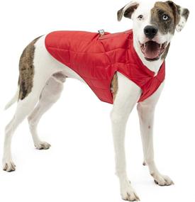 img 4 attached to 🐶 Reversible Dog Winter Coat with Harness Compatibility - Kurgo Loft Jacket Dog Coat - Reflective Accents - Ideal Winter Dog Coat for Hiking - Suitable for Small, Medium, and Large Dogs