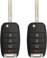 🔑 keyless2go 4 button remote key replacement for kia nyodd4tx1306-tfl (tf f/l) 95430-2t560 (4d60 chip) - 2 pack логотип