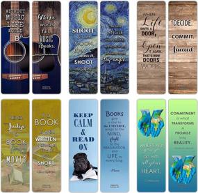 img 4 attached to Set Of 12 Creanoso Inspirational Bookmarks For Men, Women, And Teens - Assorted Unique Bookmark Designs For Books - Premium Gifts For Bookworms - Enhance Reading Experience - SEO Friendly