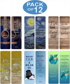 img 3 attached to Set Of 12 Creanoso Inspirational Bookmarks For Men, Women, And Teens - Assorted Unique Bookmark Designs For Books - Premium Gifts For Bookworms - Enhance Reading Experience - SEO Friendly