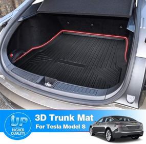 img 3 attached to 🚗 Mixsuper Custom Fit Rear Cargo Liner for Tesla Model S 2012-2020: All-Weather Trunk Mat – Not for 2021 Model S Plaid/Long Range