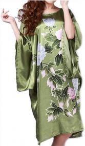 img 1 attached to Домашнее платье Pamor с цветочным принтом и бабочкой с рисунком павлина для удобной женской одежды для сна