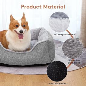 img 3 attached to 🐾 FURTIME Dog Bed: Soft Washable Sofa for Large, Medium & Small Dogs & Cats, Calming Orthopedic Puppy Bed with Multiple Sizes - Non-Slip Bottom