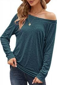 img 4 attached to Women'S Sexy Relaxed Fit Long Shirt Sweater - Dark Green (Size S)