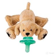 🐶 nookums paci-plushies buddies - retriever pacifier holder: adapts to popular pacifier brands, ideal for all ages, plush toy with detachable pacifier included logo