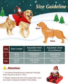 img 2 attached to XX-большой красный костюм ездовой собаки Санта-Клауса для рождественской вечеринки - Lewondr Pet Apparel
