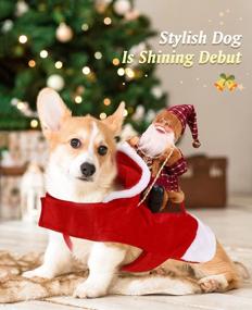 img 3 attached to XX-большой красный костюм ездовой собаки Санта-Клауса для рождественской вечеринки - Lewondr Pet Apparel