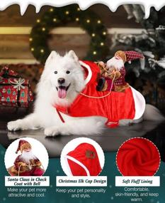 img 1 attached to XX-большой красный костюм ездовой собаки Санта-Клауса для рождественской вечеринки - Lewondr Pet Apparel