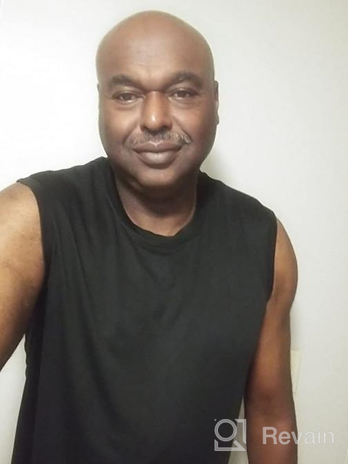 img 1 attached to 👕 High-performance DRIEQUIP Black Sleeveless Moisture Wicking T-Shirt in 4XL: Stay cool and dry! review by Christopher Lance