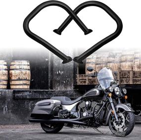 img 2 attached to 🏍️ Fits 2022 Challenger Dark Horse Rear Highway Bars Chieftain Saddlebag Crash Guards for 20 Vintage Dark Horse 19 Roadmaster Limited 14-20 Chief Classic 18 Chieftain Elite (Black Bar): Enhanced Protection for Indian Motorcycle Models