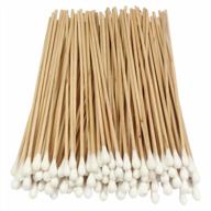 100-pack hts 101k0 cotton swabs with 6-inch wooden applicator for precise applications logo