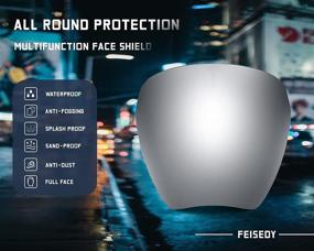 img 3 attached to 🕶️ FEISEDY B2781 Full Cover Face Visor Protective Glasses Mirror Shield Sunglasses - Anti Fog Technology Included