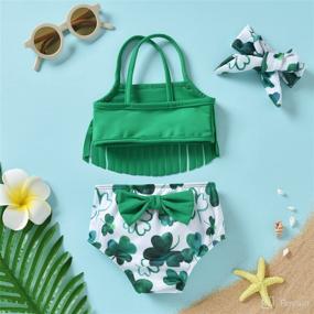 img 2 attached to Cute Tassel Two-Piece Swimsuit Set for Toddler Girls: Summer Beach Outfits