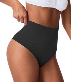 img 4 attached to Seamless Thong Body Shaper For Women - Waist Slimming Tummy Control And Butt Lifting Underwear