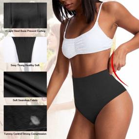 img 1 attached to Seamless Thong Body Shaper For Women - Waist Slimming Tummy Control And Butt Lifting Underwear