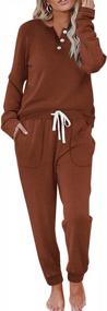img 4 attached to Stay Comfy And Chic With WIHOLL Two-Piece Women'S Lounge Sets