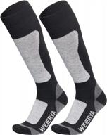 stay warm and comfortable on the slopes with weierya merino wool ski and snowboarding socks - unisex 2 pack logo