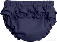 👶 soft cotton ruffle diaper cover bloomers for baby girls - made in the usa by city threads logo