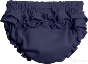img 3 attached to 👶 Soft Cotton Ruffle Diaper Cover Bloomers for Baby Girls - Made in the USA by City Threads