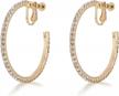 shine bright with laxpicol sparkly clip-on hoop earrings for women - piercing not required! logo