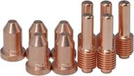 🔥 10pcs 192052 extended nozzles 40amp & 192048 electrode compatible with miller ice-40c 55c plasma cutter логотип