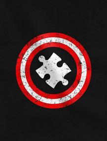 img 3 attached to Captain Autism T-Shirt With Puzzle Superhero Shield For Autism Awareness