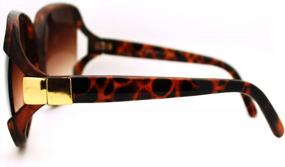 img 1 attached to SA106 Женские очень большие круглые дизайнерские модные солнцезащитные очки с открытыми линзами в форме бабочки