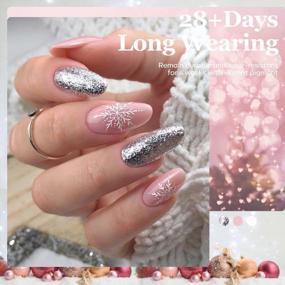 img 1 attached to Modelones 36 Pcs Gel Nail Polish Kit, All Seasons Winter Holiday Gel Polish Set Starter Kit 7ML Soak Off Pink Nude Brown Burgundy Red Glitter Nail Polish Gel Set Home Manicure Gift For Women Christmas Day