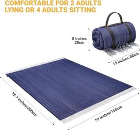 img 3 attached to KingCamp Extra Large Outdoor Camping Blanket: Waterproof Picnic Mat For Travel, Hiking, Beach & Stadiums - Lightweight & Portable