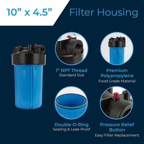 img 3 attached to High-Quality SpiroPure 10 Water Filter Housing - 10" X 4.5" With 1" NPT - Ensure Clean Water!