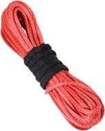 🏎️ astra depot 50ft 1/4 inch atv utv suv car 6400lbs recovery replacement synthetic winch rope cable red: ultimate off-road rescue gear! logo
